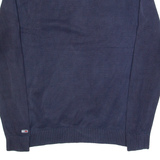 TOMMY JEANS Mens Jumper Blue Tight Knit XS