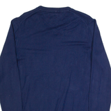 TOMMY HILFIGER Mens Jumper Blue V-Neck Tight Knit M