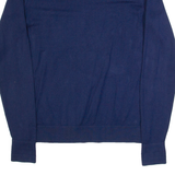 TOMMY HILFIGER Mens Jumper Blue V-Neck Tight Knit M