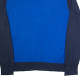 HILFIGER DENIM Mens Patterned Jumper Blue Argyle V-Neck Tight Knit XL