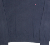 TOMMY HILFIGER Mens Jumper Blue V-Neck Tight Knit L