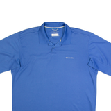 COLUMBIA Mens Polo Shirt Blue XL