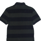 ALL SAINTS Corpus Mens Polo Shirt Black Striped S