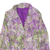 Jeweled Womens Blazer Jacket Purple 90s Floral S
