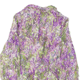 Jeweled Womens Blazer Jacket Purple 90s Floral S