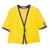 HARDOB Womens Blazer Jacket Yellow Viscose UK 18