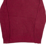 NAUTICA Mens Jumper Red Button Neck Tight Knit XL