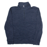 NAUTICA Mens Jumper Blue 1/4 Zip Tight Knit XL