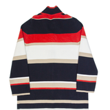 HOBBS LONDON Womens Overcoat Coat Black Striped UK 14