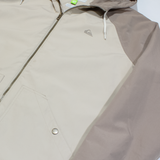 QUIKSILVER Sherpa Lined Womens Jacket Beige Hooded Colourblock M