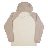 QUIKSILVER Sherpa Lined Womens Jacket Beige Hooded Colourblock M