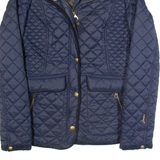 JOULES Womens Quilted Jacket Blue UK 8