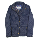 JOULES Womens Quilted Jacket Blue UK 8