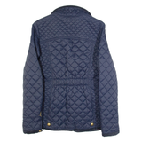 JOULES Womens Quilted Jacket Blue UK 8