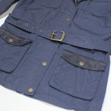 FAT FACE Belted Womens Jacket Blue UK 12