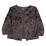 PHASE EIGHT Womens Jacket Brown Silk Spotted UK 8