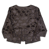PHASE EIGHT Womens Jacket Brown Silk Spotted UK 8