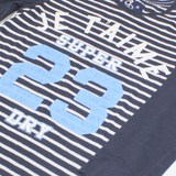 SUPERDRY Striped Womens T-Shirt Blue 3/4 Sleeve XS