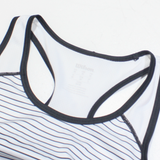 WILSON Striped Womens Vest White Sleeveless M