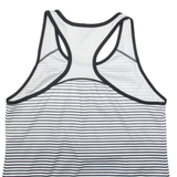 WILSON Striped Womens Vest White Sleeveless M
