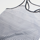 WILSON Striped Womens Vest White Sleeveless M