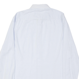 TOMMY HILFIGER Tailored Slim Fit Mens Shirt Blue Spotted Long Sleeve M