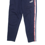 PUMA Womens Track Pants Blue Tapered UK 8 W28 L26