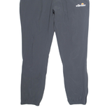 ELLESSE Mesh Lined Mens Track Pants Grey Tapered L W30 L28