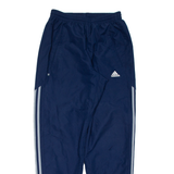 ADIDAS Mens Track Pants Blue Tapered S W28 L30
