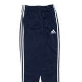 ADIDAS Mens Track Pants Blue Tapered S W25 L30