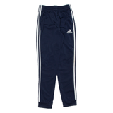 ADIDAS Mens Track Pants Blue Tapered S W25 L30