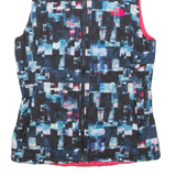 THE NORTH FACE Womens Gilet Blue Crazy Pattern XS
