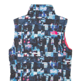 THE NORTH FACE Womens Gilet Blue Crazy Pattern XS