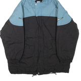 NIKE Womens Jacket Black Nylon Hooded Colourblock M