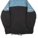 NIKE Womens Jacket Black Nylon Hooded Colourblock M