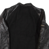Mens Jacket Black Leather Faux Leather XL