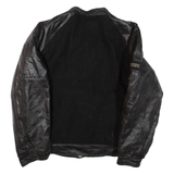 Mens Jacket Black Leather Faux Leather XL