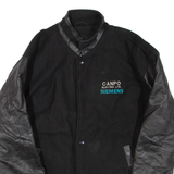 NORTH END Mens Jacket Black Leather Wool M