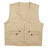 Mens Gilet Beige XL