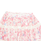 TED BAKER Womens Skater Skirt Pink Midi Floral UK 14