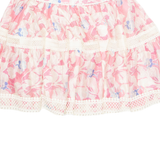 TED BAKER Womens Skater Skirt Pink Midi Floral UK 14