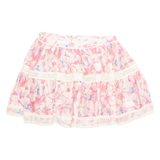 TED BAKER Womens Skater Skirt Pink Midi Floral UK 14