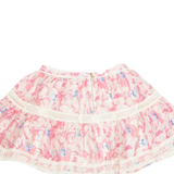 TED BAKER Womens Skater Skirt Pink Midi Floral UK 14