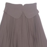REISS Womens Pleated Skirt Brown Knee Length UK 6