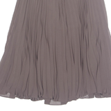 REISS Womens Pleated Skirt Brown Knee Length UK 6