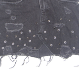 ZARA Womens Mini Skirt Black Short Denim S