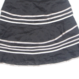 REISS Womens Skater Skirt Black Short Silk UK 6