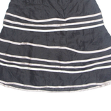 REISS Womens Skater Skirt Black Short Silk UK 6