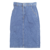 Womens Straight Skirt Blue Knee Length Denim XXS