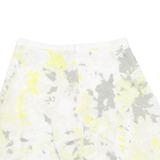 CALVIN KLEIN JEANS Womens A-Line Skirt Yellow Short Floral L